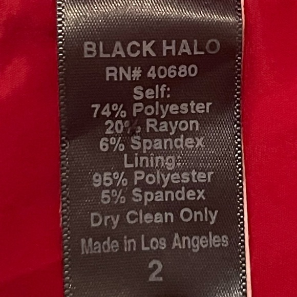 Black Halo Eve Red Off Shoulder Party Event Occasion Maxi Dress NWOT Size 2 - Picture 9 of 13